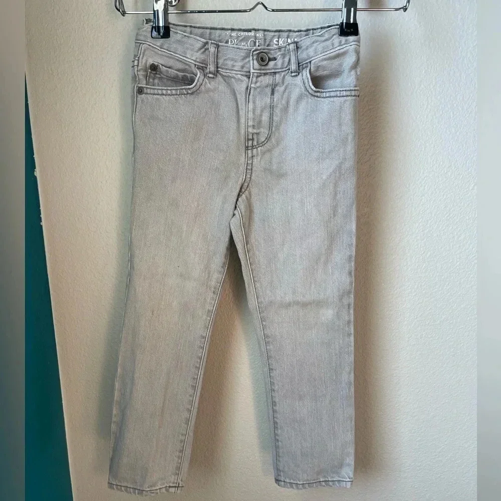The Children’s Place Skinny 5T grey pants with snap closure & adjustable waist